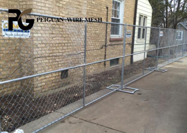 Twisted Wire Construction Site Fencing , 6 Foot Metal Chain Link Fencing