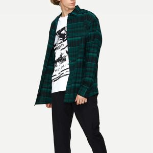 Quality New Collection Long Sleeve Plaid Oversozed Shirts for Men for sale