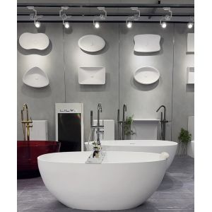 Quality Hotel Bathroom Premium Polished Acrylic Freestanding Tub Whirlpool Bath for sale