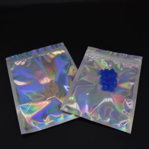Clear Holographic Facial Sheet Mask Packaging Pouch