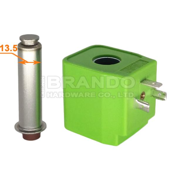 photobank (12) 3/2 Way S9 Thread Brass Tube Stainless Steel Moving Core Solenoid Stem