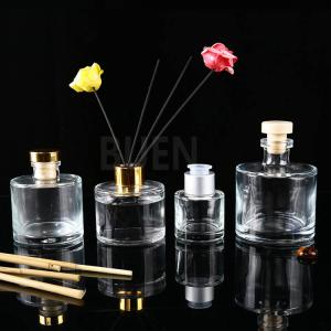 Quality Screw Cap Round Glass Aroma Diffuser Bottle , 100ml Reed Diffuser Bottle for sale