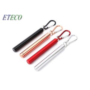 Quality Ice Tea Drinking Telescopic Stainless Steel Straws No Metal Aftertaste for sale