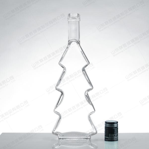 Crystal Whisky Glass Clear Triangle Shape Wine Bottle Perfect for Brandy Packaging