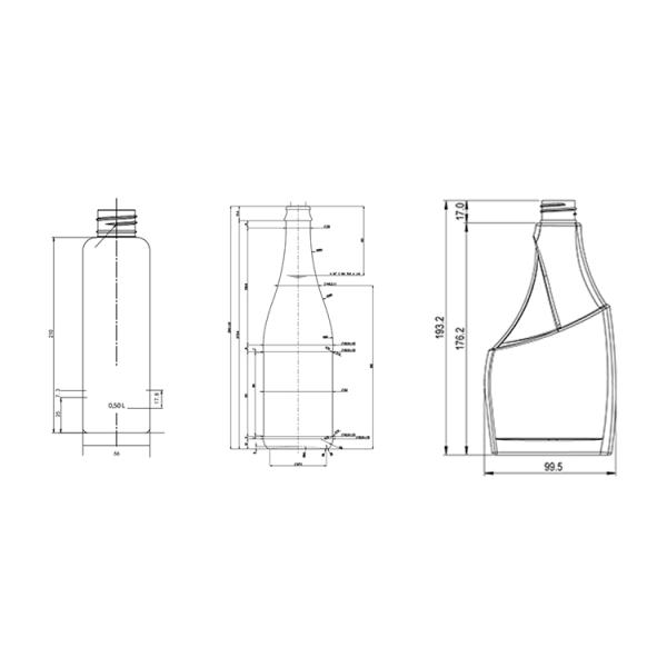 wholesale Straight Side 500ml 750ml Glass Water Bottle With Screw Cap