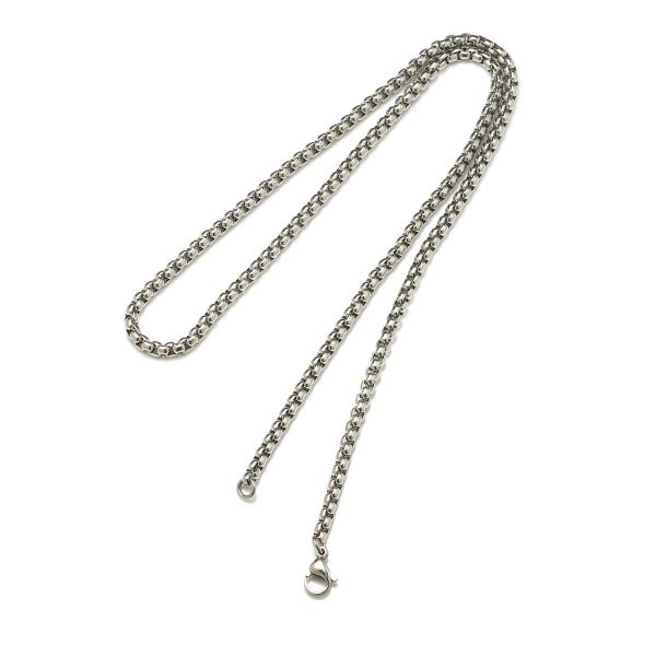 Fashion Jewelry Long Chain Round Skull Shape Stainless Steel Necklace