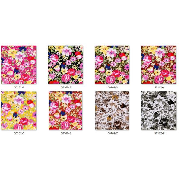 Printed Colorful Flowers PVC PU Synthetic Faux Leather Material