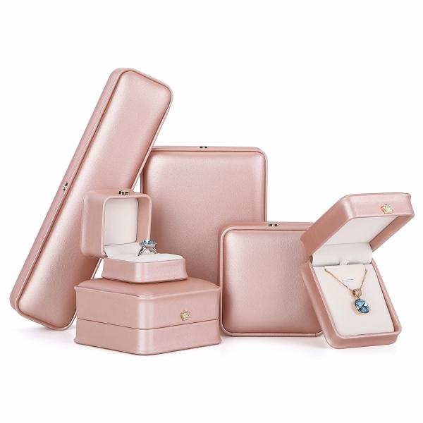 High-End Brushed PU Leather Jewelry Box, Luxury Ring Box, Bracelet Pendant Necklace Packaging Box, Custom Jewelry Gift Box