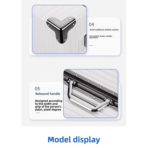 TSA Lock Durable Large 360° Spinner Wheels Luxury Aluminum Frame Travel Suitcase for Business Fashionable Holiday Travel