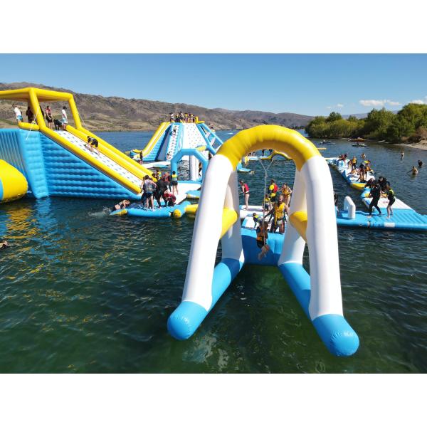 Giant Adults Inflatable Water Theme Park For Lake , Sea With Logo Printed