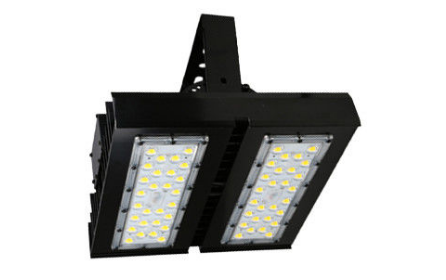 Wide Beam Angle 100W LED Tunnel Light 160LM / W Black Housing High Stability