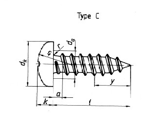 M4 Cross Recessed Pan Head Tapping Screws DIN7981 Carbon Steel Nickel Plated