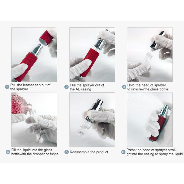 Customize Mini Empty Portable Luxury Cologne Travel Bottles 5ml 10ml 15ml Leather Perfume Atomizer