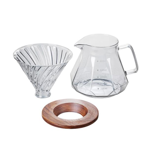 B2B Custom 400ml Glass Coffee Brewer with Stainless Steel Filter & Glass Handle|For Cafes & Catering