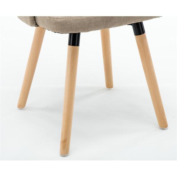 Anti Slip Wooden Dining Chairs / Cotton Fabric Beetle Dining Chair For Hotel