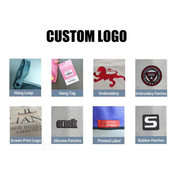 Wholesale custom printing quick dry microfiber golf waffle club cleaning towel with logo