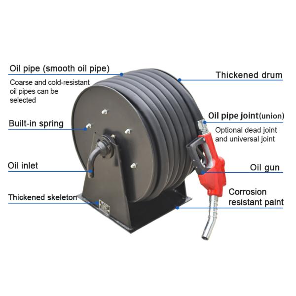 Flow Rate 1 Inch Fuel Hose Reel for Tanker Truck 10m 15m 20m 30m Heavy duty Reel