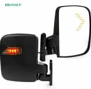 China Fully Adjustable Golf Cart Side Mirrors With Turn Signal Lights 2 Pounds Weight on sale