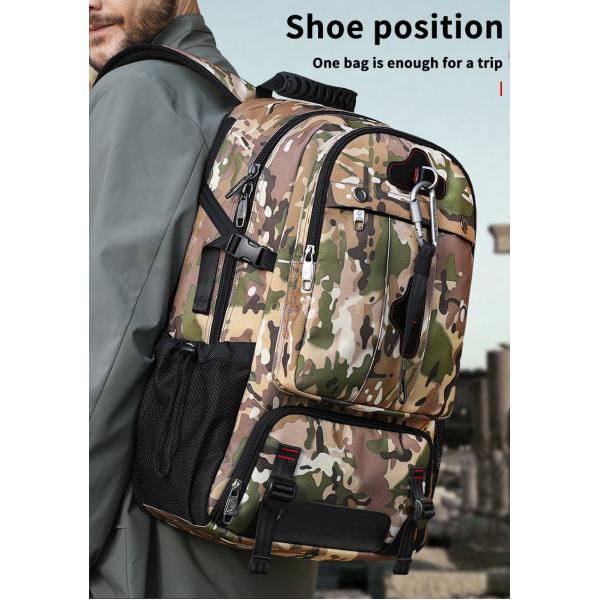 Oxford 65 Liter Hiking Backpack Camouflage Hiking Backpack OEM/ODM