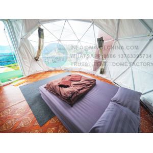 China Galvanized Steel Frame Geodesic Dome Structure Campsite Recreation Facilities on sale