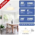 Invisible Led Ceiling Fan With 6 Speed Control Ceiling Fan Light For Bedroom