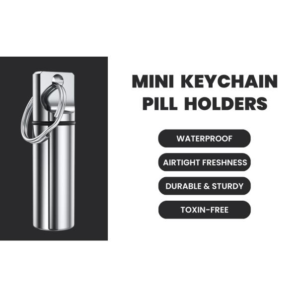 Mini Keychain Pill Holder Pack of 5