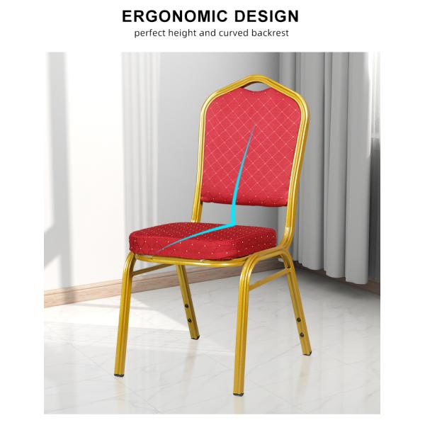 Contemporary Stackable Gold Metal Banquet Chair For Hotel Events Party