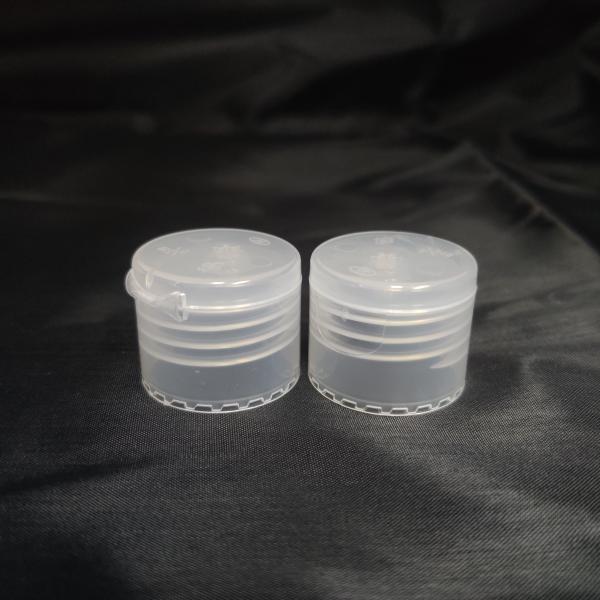 Round Transparent 24mm PP Plastic Flip Top Cap For Oil Snap Bottle