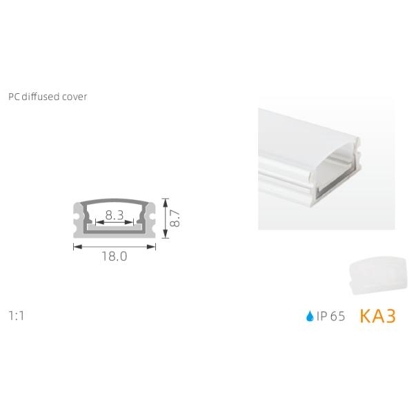 High quality slim surface IP65 waterproof led aluminum profile