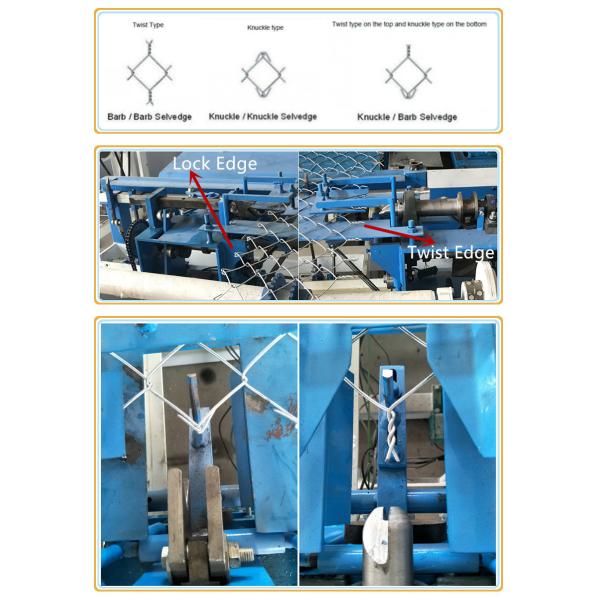 Automatic Single Wire Mesh Machine , Chain Link Fence Equipment 380V/50HZ