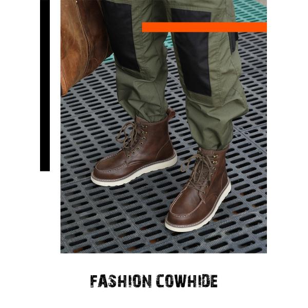 Kevlar Midsole Rubber Work Shoes In Brown Cowhide For Superior Safety Features