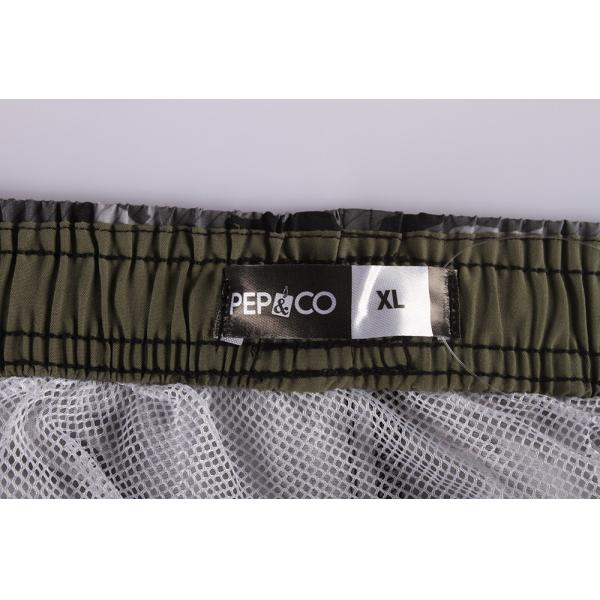 Olive Camouflage Mens Elastic Waist Board Shorts