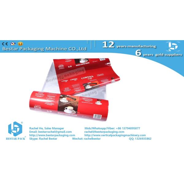 Food grade plastic wrapping roll film for potato chips with Bestar automatic packing machine