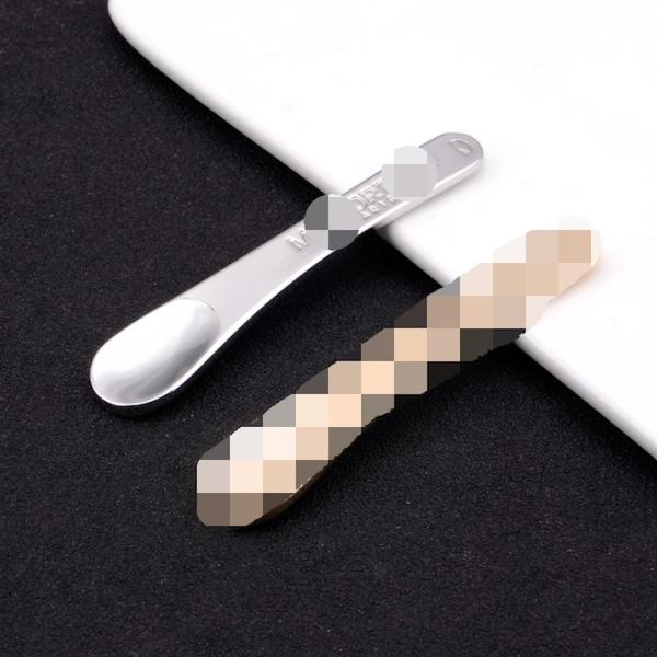 Custom Metal Die Casting Gold Plated Zinc Alloy Face Cream Makeup Spoon Stamping Etching