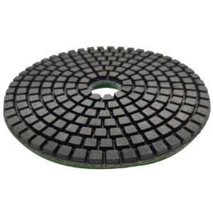 China Resin and Diamond Powder 5 Inch Chiseled Edge Polishing Pads for Stone Edge Grinding on sale