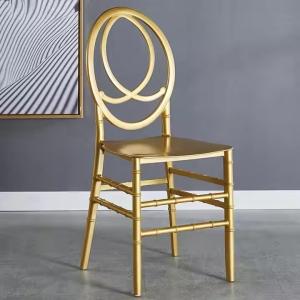 Quality Gold Stacking Banquet Chairs Plastic Banquet Hall Chairs Wholesale for sale