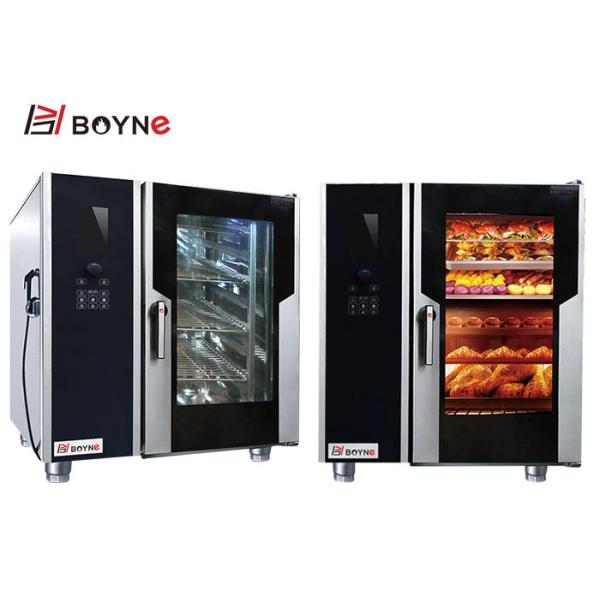 Stainless Steel 6 Trays Combi Oven With Boiler Electric LCD Version can storage 88 88 menus