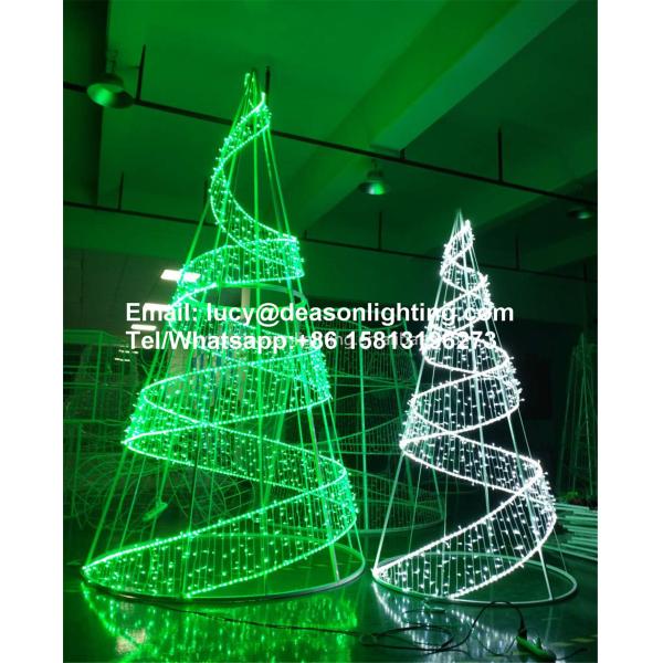 led spiral christmas tree