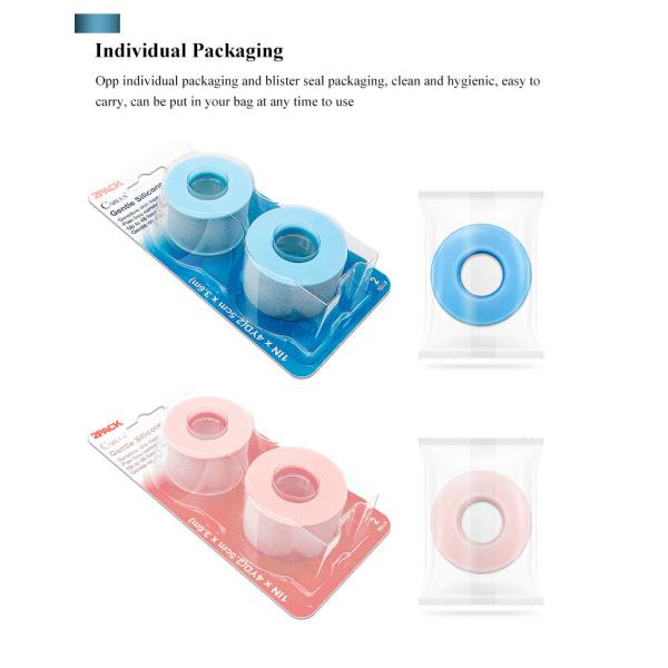 Security Seal Self Adhesive Body Wave Tape 2Pcs Pack Skin Friendly Silicone Gel Material Hair Eyelash Extensions