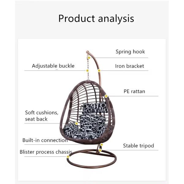 DY-NC1 Indoor Rocking Chair Lazy Balcony Swing for Household Hanging Basket Efficiency