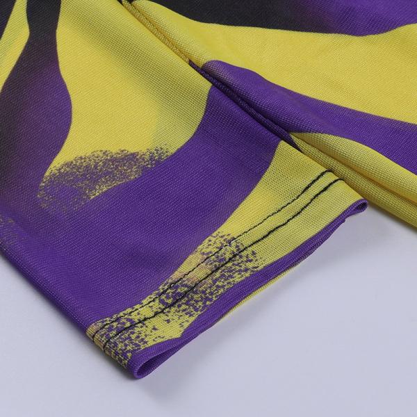 Round Neck Long Sleeve Sexy Women Dresses Polynesian Ethnic Floral