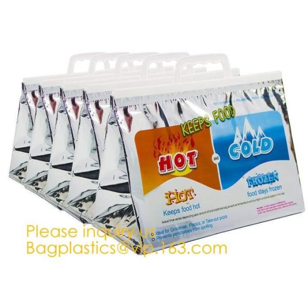 Aluminum Foil Food Use Disposable Cooler Bag Insulated Thermal Bag Organizer Storage Frozen Lunch Bag bagease bagplastic