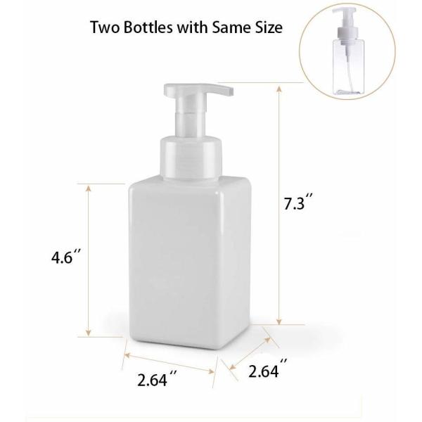 Clear Transparent PP Foaming Soap Bottle Refillable Leakage Proof