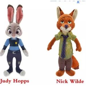 Disney Cartoon Characters Zootopia Stuffed Cartoon Plush Toys 9 inch