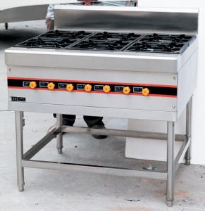 Quality Floor Type LPG Gas Cooking Range / Gas Burner Range BGRL-1280 For Restaurant for sale