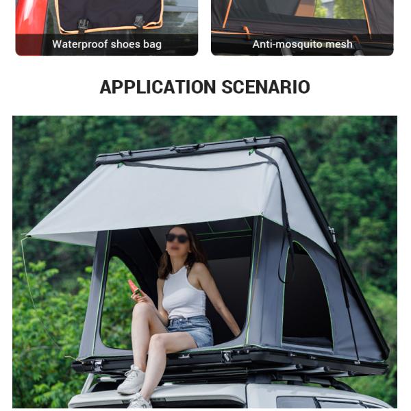 Gas Strut Hardshell Van Roof Tent Telescopic Ladder PU Coated 3000mm