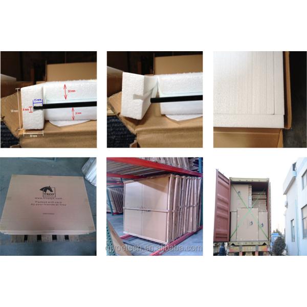 Contemporary Frosted Glass Shower Doors with Fine Polished Edge and Tempered Glass