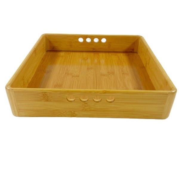 Customized Kitchen Tableware Rectangular Square Bamboo Serving Tray