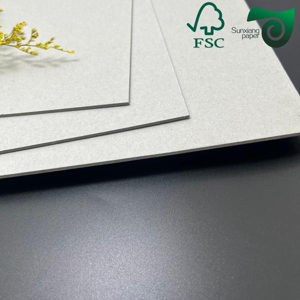 FSC Certified 1200gsm Uncoated Book Binding Board For Photo Frames Recycled Pulp Material