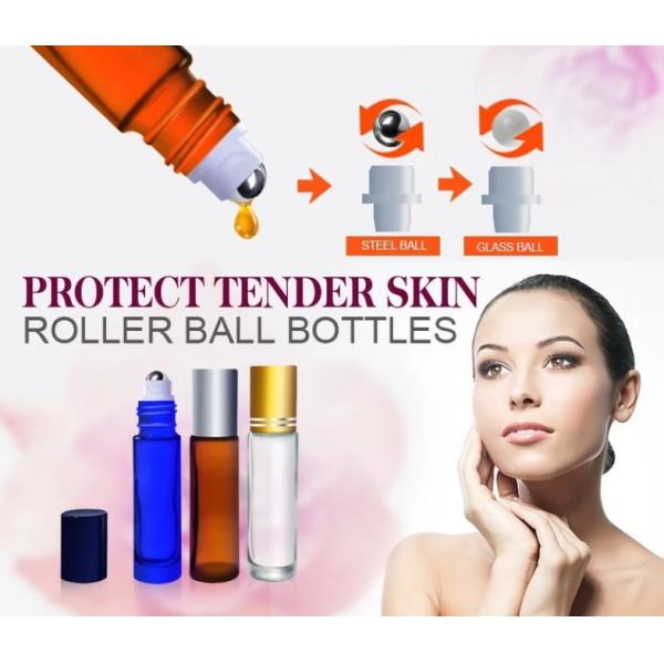 10ml Gemstone Glass Roller Bottles With Blue Jade Sodalite Jade Roller